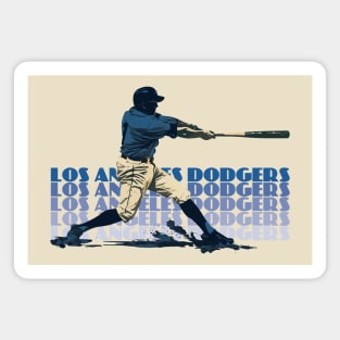 Retro LA Dodgers Slugger Magnet